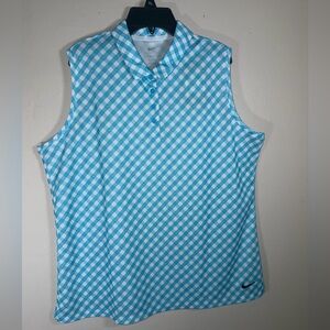 Nike Light Blue/NWT Checkered Sleeveless Top